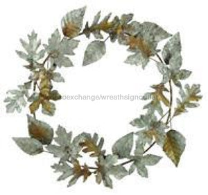 21"Dia Mix Leaf Wreath Rusted Whitewash HA136031 - healthypureonline