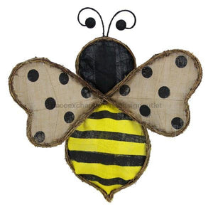 23"H Burlap/Grapevine Bumble Bee Black/Yellow/Natural MB9818 - healthypureonline