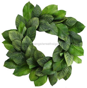 24"Dia Magnolia Leaf Wreath Multi Green NF2027 - healthypureonline