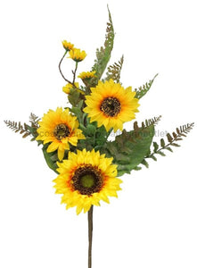 26"L Sunflower Bush Yellow/Dark Green FN1620 - healthypureonline