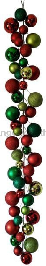 6L Effortless Ornament Garland Red/Lime Grn/Emerald Grn Xg9111Tr Base