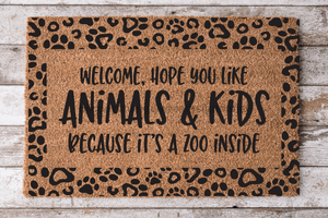 Animal Print Zoo In Here - Funny Door Mat - 30x18" Coir Door Mat - DECOE-CM-035 - healthypureonline
