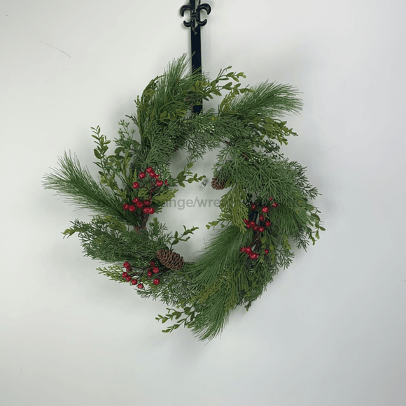 Berry Pinecone Mix Pine Wreath Dia24 84624WR24 - healthypureonline