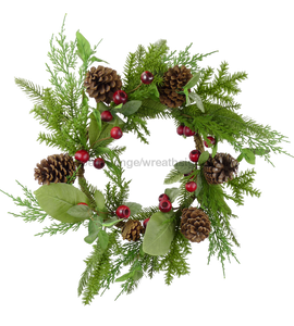 Cedar Crab Berry Pinecone Wreath Dia24 84625WR24 - healthypureonline