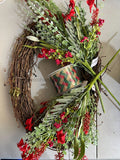 Christmas Grapevine Simple Wreath Kit - WK-115 - healthypureonline®