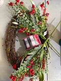 Christmas Grapevine Simple Wreath Kit - Wk-115 Wk-115-424