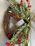 Christmas Grapevine Simple Wreath Kit - Wk-115