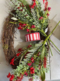 Christmas Grapevine Simple Wreath Kit - Wk-115 Wk-115-8W7