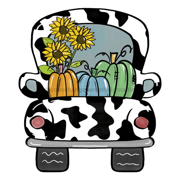 Fall Sign, Fall Truck Sign, Cow print sign, wood sign, DECOE-W-040 - healthypureonline®