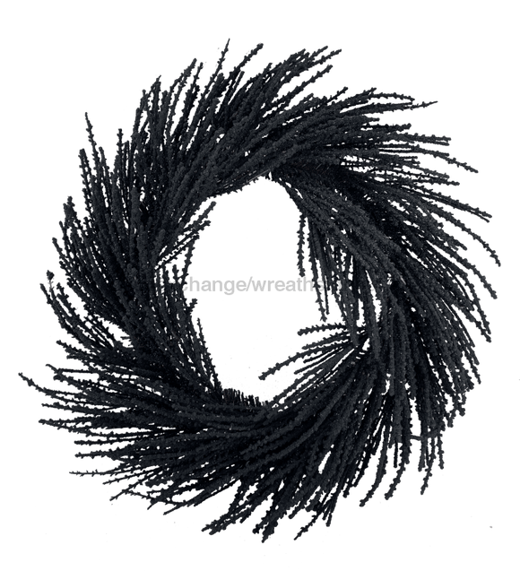 Flocked Pine Wreath Bk Dia24  85329WR24 - healthypureonline