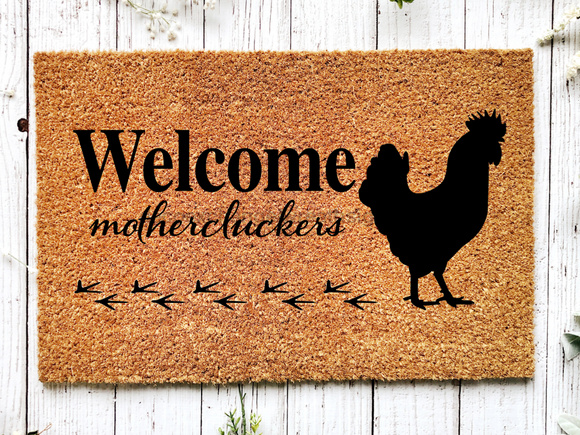 Funny Doormat, Coir Doormat, Welcome Mat, Housewarming Gift, Welcome Mothercluckers Doormat, Chicken Front Door Doormat, Welcome Doormat, New Homeowner Gift DECOE-CM-081 - healthypureonline®