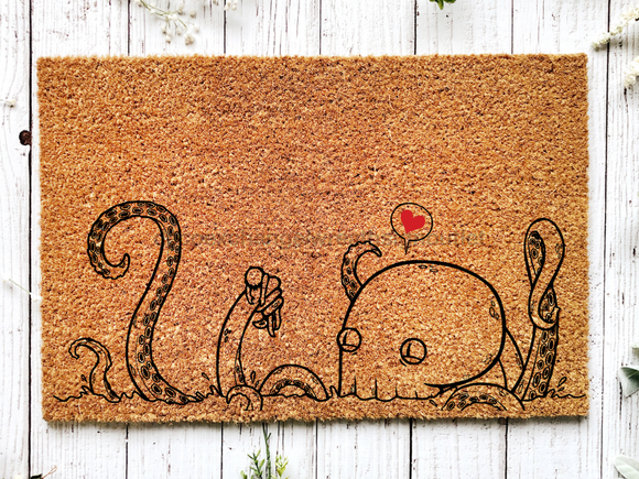 Funny Doormat, Coir Doormat, Welcome Mat, Housewarming Gift, Octopus Welcome Doormat, Octopus and Tentacles Front Door Doormat, Welcome Doormat, New Homeowner Gift DECOE-CM-105 - healthypureonline®