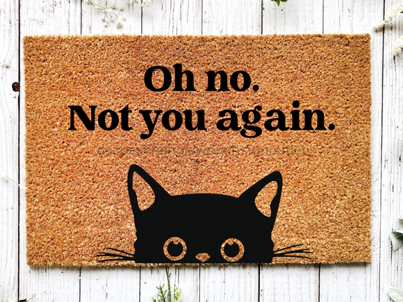 Funny Doormat, Coir Doormat, Welcome Mat, Housewarming Gift, Oh no, Not you again. Doormat, Cat Front Door Doormat, Welcome Doormat, New Homeowner Gift DECOE-CM-088 - healthypureonline®