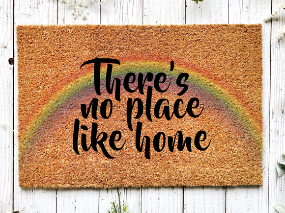Funny Doormat, Coir Doormat, Welcome Mat, Housewarming Gift, There's no place like home Doormat, Rainbow Front Door Doormat, Welcome Doormat, New Homeowner Gift DECOE-CM-082 - healthypureonline®