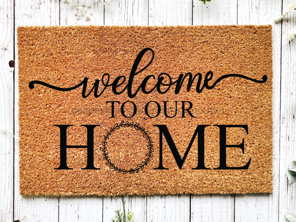 Funny Doormat, Coir Doormat, Welcome Mat, Housewarming Gift, Welcome Doormat, Welcome to Our Home Front Door Doormat, Welcome Doormat, New Homeowner Gift DECOE-CM-108 - healthypureonline®