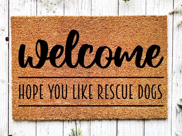 Funny Doormat, Coir Doormat, Welcome Mat, Housewarming Gift, Warning, Hope You Like Rescue Dogs Doormat, Front Door Doormat, Dog Doormat, New Homeowner Gift DECOE-CM-139 - healthypureonline®