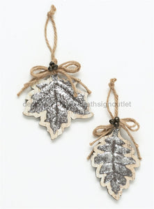 Leaves Ornament - 2 Assorted - 5.5",5.75"H Si OR9114 - healthypureonline