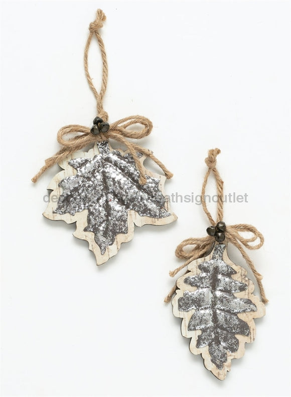 Leaves Ornament - 2 Assorted - 5.5