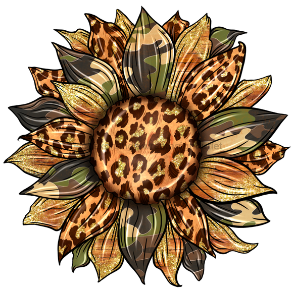 Sunflower, Fall Flower, Animal Print Flower, Army Flower, wood sign, DECOE-W-075 - healthypureonline®