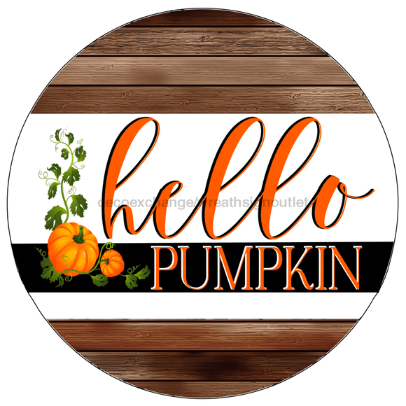 Wreath Sign, Fall - Hello Pumpkin 10