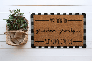 Grandparents House - Hugs - 30x18" Coir Door Mat - DECOE-CM-002 - healthypureonline
