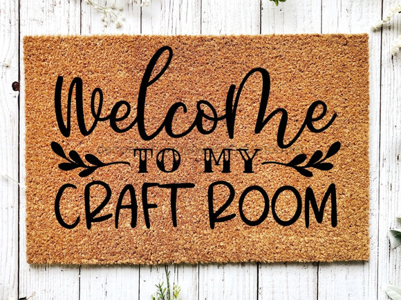 Welcome To My Craft Room Doormat, Crafter Gift, Welcome Mat, Funny Craft Gifts, Housewarming Gift, Craft room sign, Funny Door Mat - healthypureonline