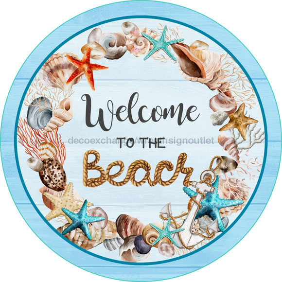 Wreath Sign, Beach Sign, Welcome To The Beach, 12