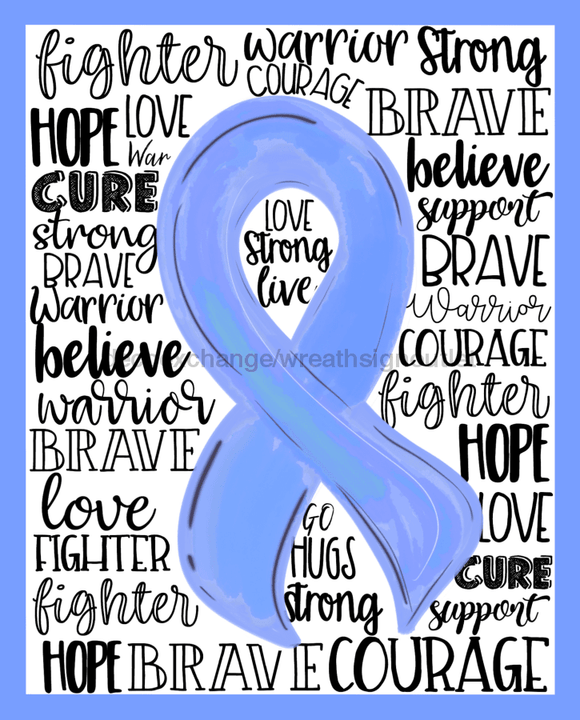 Wreath Sign, Esophageal Cancer Awareness Sign, 8x10