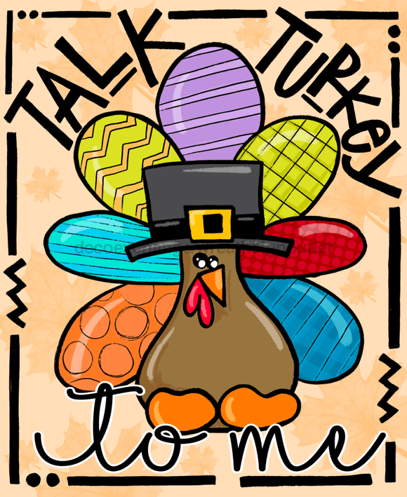 Wreath Sign, Fall - Talk Turkey To Me 8x10