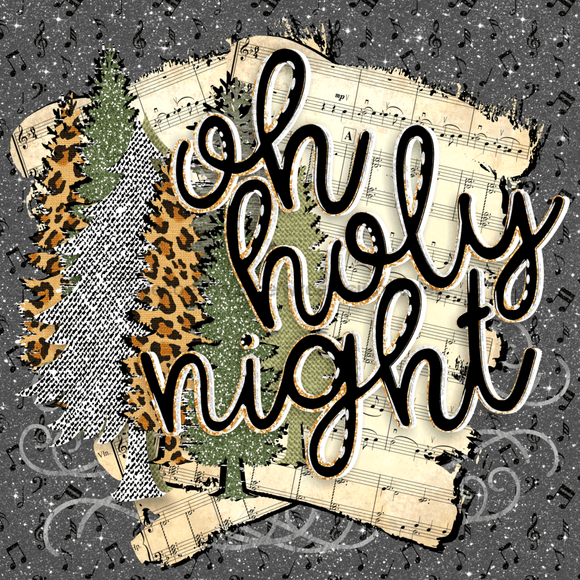 Wreath Sign, Oh Holy Night, Christmas Sign, 10