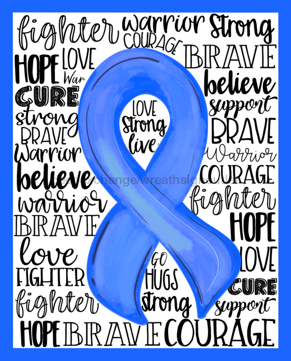 Wreath Sign, Prostate Cancer Awareness Sign, 8x10