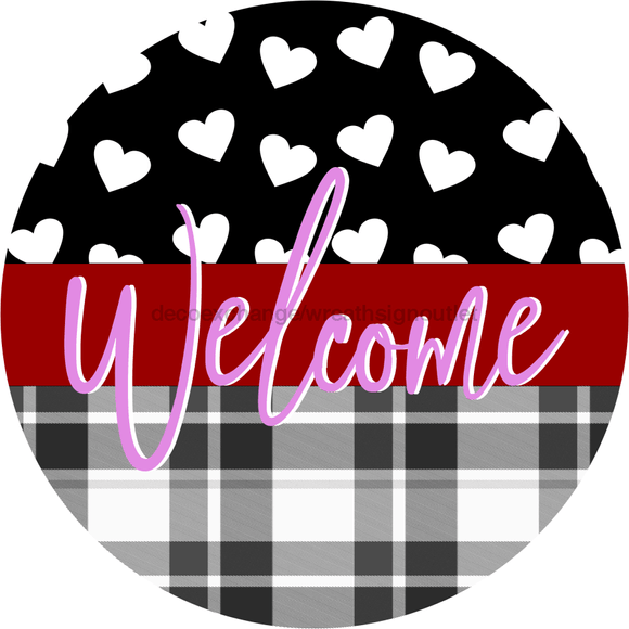 Wreath Sign, Welcome Sign, Valentine Sign,10
