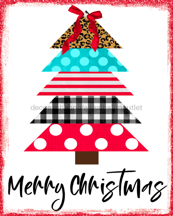 Wreath Sign, Whimsical Christmas Tree, Christmas Sign, 8